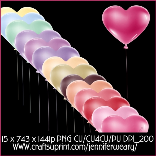 20 heart Balloons-sweet
