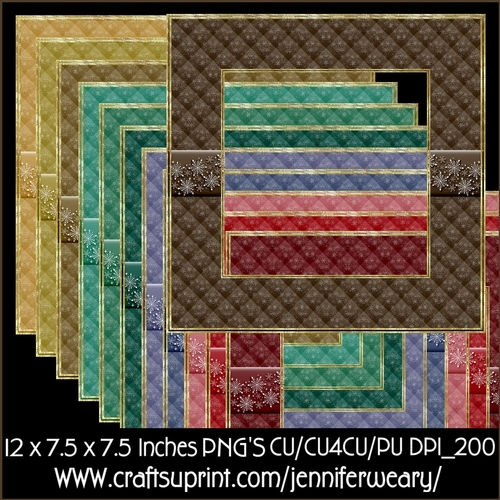 Padded Frames with Snowflakes-Christmas Joy
