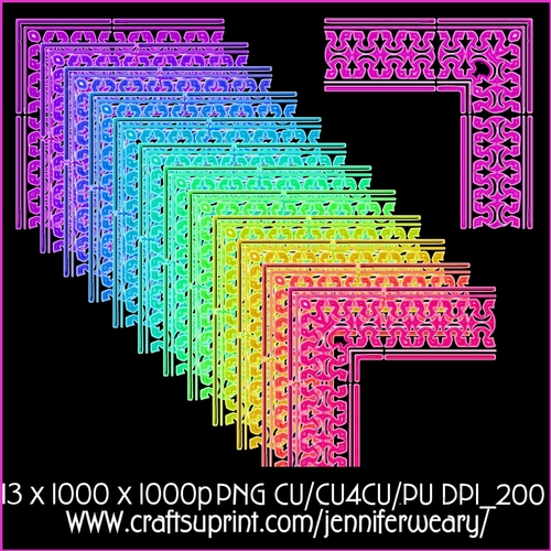 Neon Rainbow Corners 5