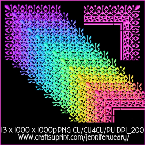 Neon Rainbow Corners 6