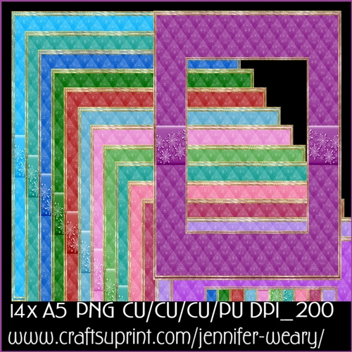 Padded Frames with Snowflakes A5-Christmas Wishes