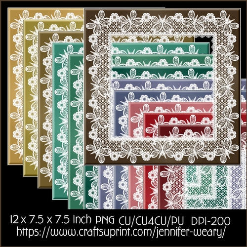 Butterfly Lace Frames-Christmas Joy