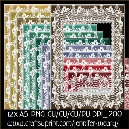 Butterfly Lace Frames A5-Christmas Joy
