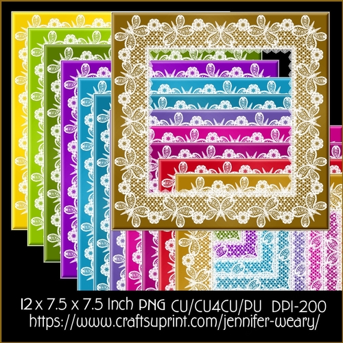 Butterly Lace Frames -Merry & Bright