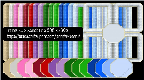 Frame Badge Set Square-Christmas Time