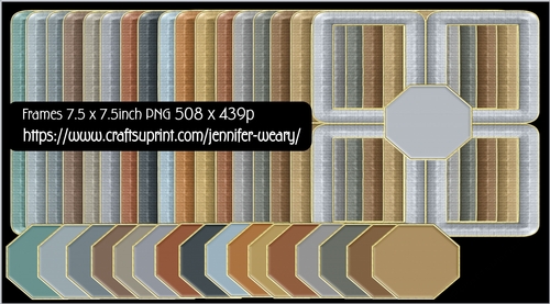 Frame Badge Set Square-Metal