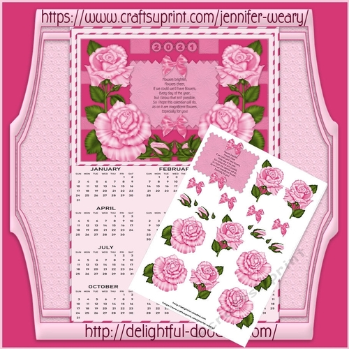 Flowers Brighten Your Day Calendar 2021