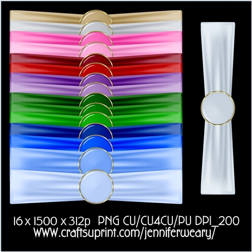 Ribbon Wraps with Brads-Christmas Time