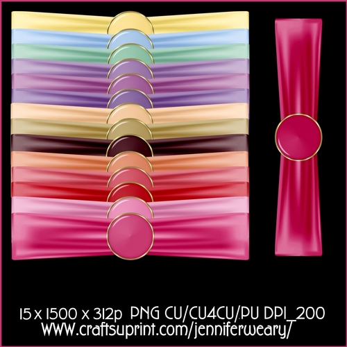 Ribbon Wraps with Brads-Sweet