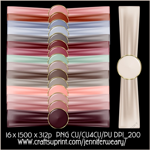 Ribbon Wraps with Brads-Dusty