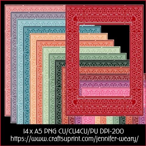 20 Succulants Bright A5 Frames 4