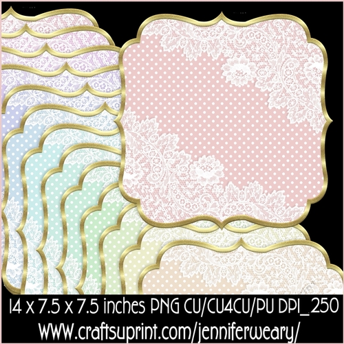 dots n Lace Mats-Candy floss