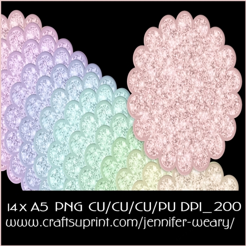 20 Candy Floss A5 Mats 5