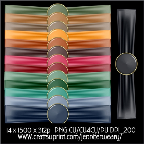 Ribbon Wraps  with Brads-Cozy