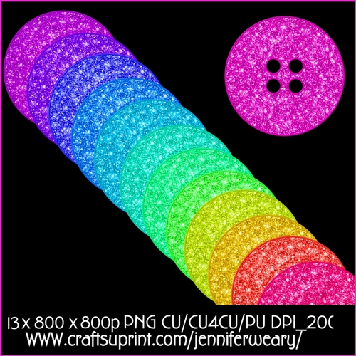 Neon Rainbow Buttons G1