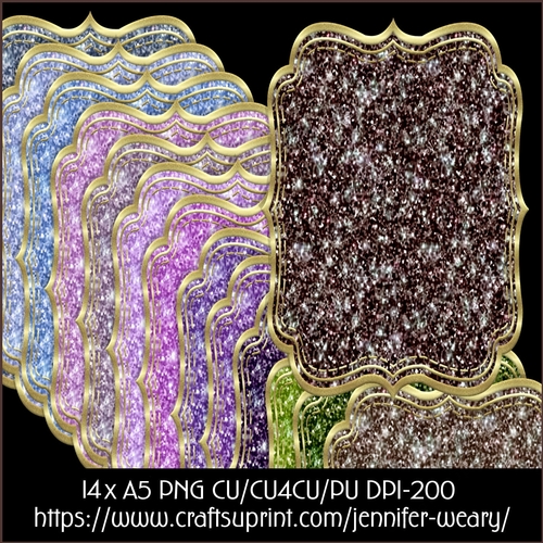 Glitter A5 Mats-Lavender Fields