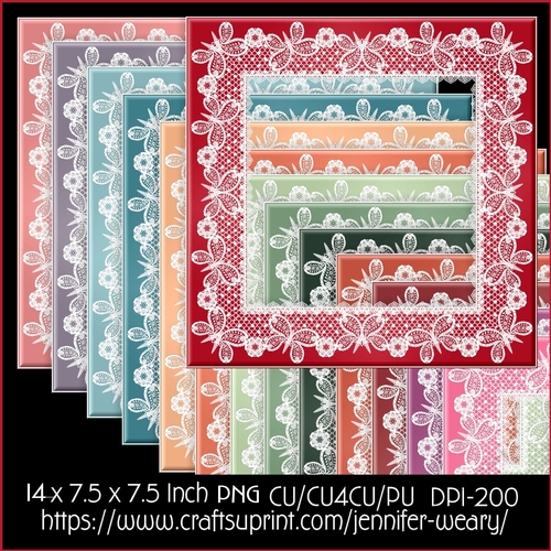 Butterfly Lace Frames-Succulants Bright