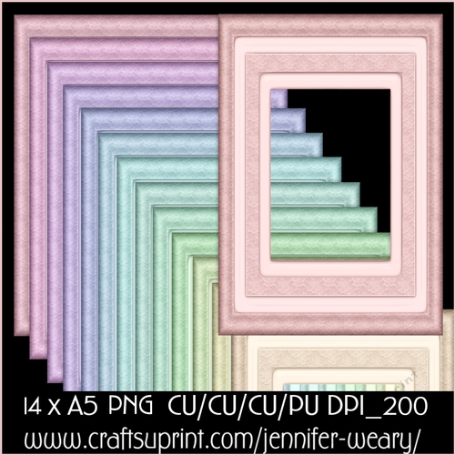 Lace Glass A5 Frames