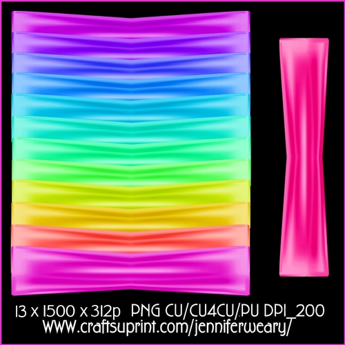 Ribbon Wraps-Neon Rainbow