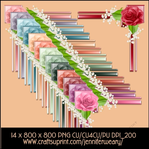 Corner Rose Set Rose Corners-succulants Bright