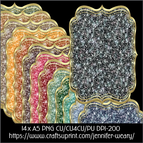 Glitter A5 Mats-Cozy