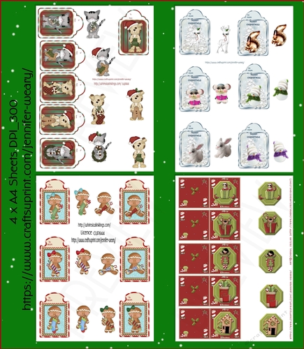  Christmas Gift Tag Sets 1