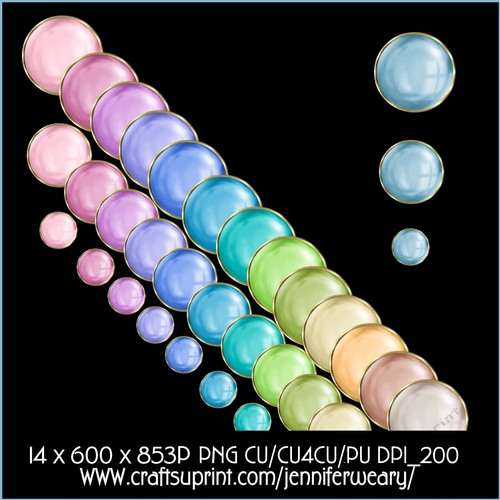 3 Pearls Gold Borders-Cute