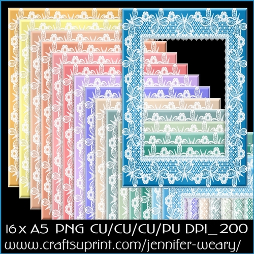 Butterfly Lace Frames A5-Tranquil Days