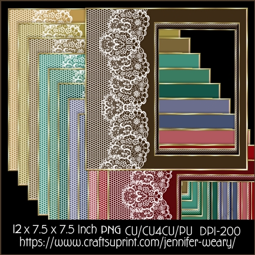 Lace n Stripped Frames-Christmas Joy