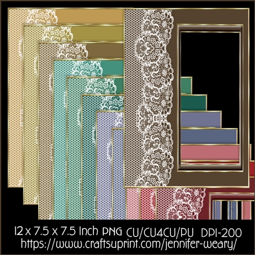 Lace n Stripped A5 frames-Christmas Joy