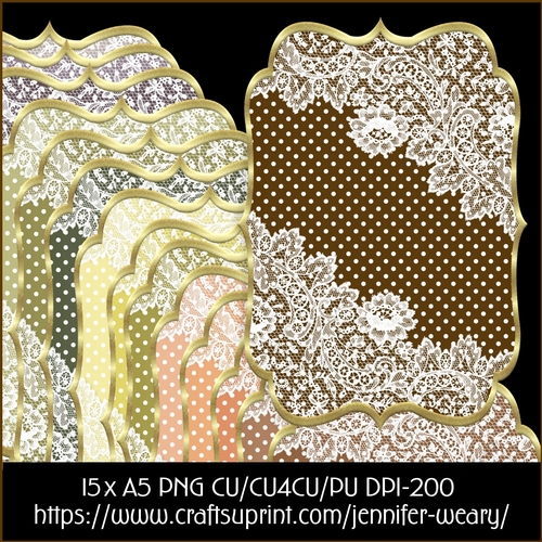 Dots n Lace A5 Mats-Warm