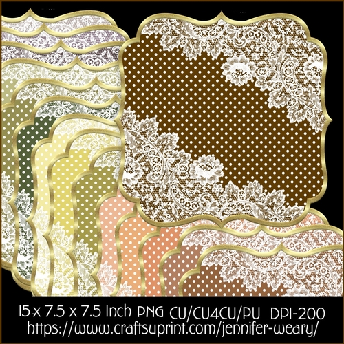 Dots n Lace Mats-Warm