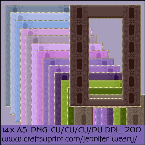 Ribbon Lace A5 Frames-Lavender Fields