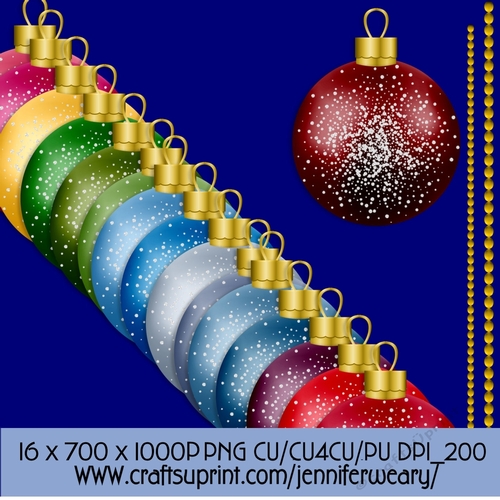 Christmas Baubles Bows-Christmas Time 2