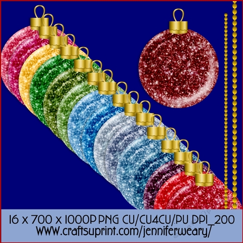 Christmas Glitter Baubles-Christmas Time 2