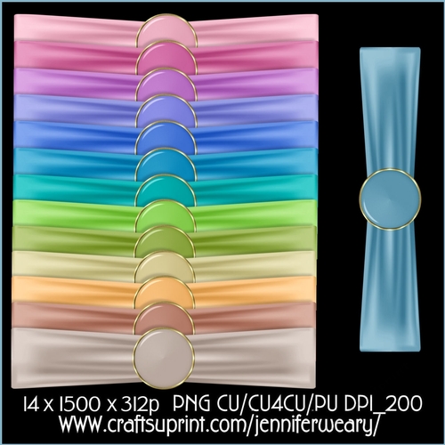  Ribbon Wraps with Brads-Cute