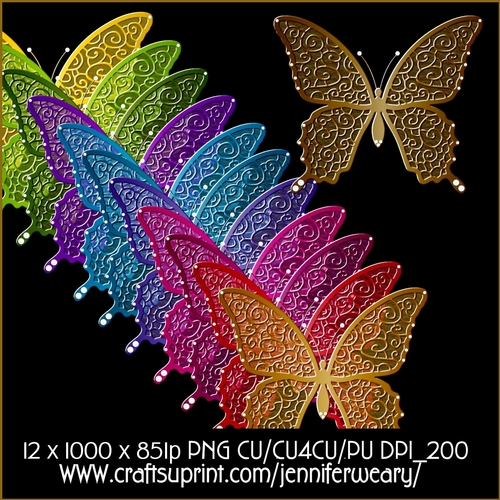Glittering Butterfly Pearls-Merry Bright