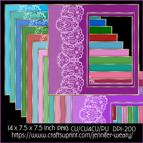 Lace n Stripped Frames-Christmas Wishes