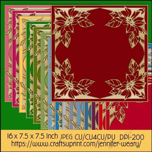 Golden Poinsettia Backgrounds-Christmas Time 2