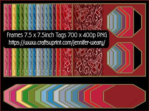 Octagon Frames Tag Set-Christmas Time 2