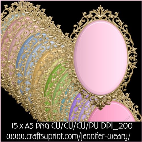 Gold Fancy Edged A5 Mats-Easter Morn