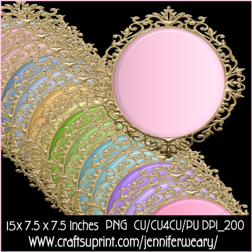 Gold Fancy Edged Mats-Easter Morn