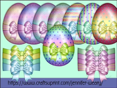 Easter eggs Bows