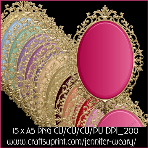 Gold Fancy Edged A5 Mats-Sweet