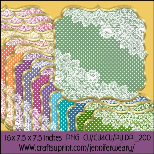 Dots n Lace Mats-Easter