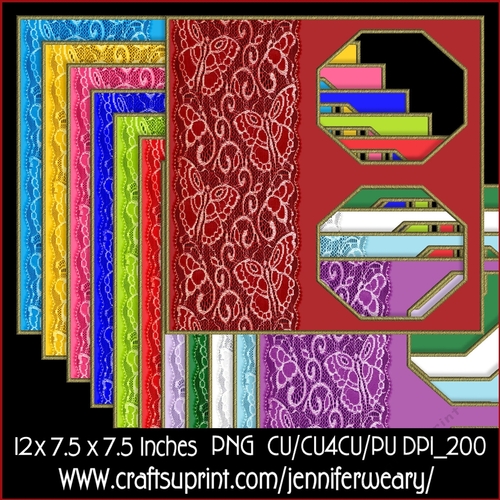 Butterfly Octogon S Border Frames-Birth Stone