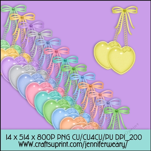 Spring Light Double Hearts