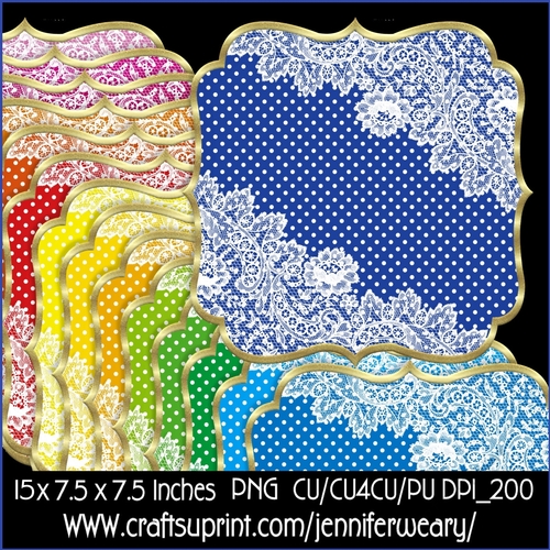 Dots n Lace Mats-colorful
