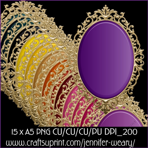 Gold Fancy Edged A5 Mats-Exotic