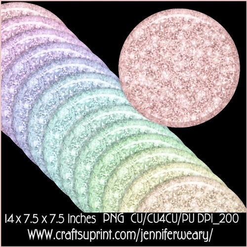 Glassy Glitter Mats-Candy Floss